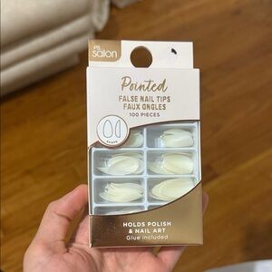 PS Salon Pointed False Nail Tips Faux Ongles 100 pieces Nail Glue included